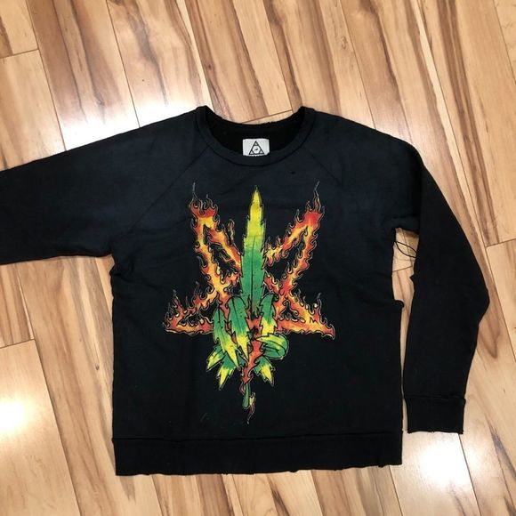 RELISTED 👹 LAST ONE 👺UNIF BURNING WEED ON FIRE RING PENTAGRAM DISTRESSED - Picture 9 of 9